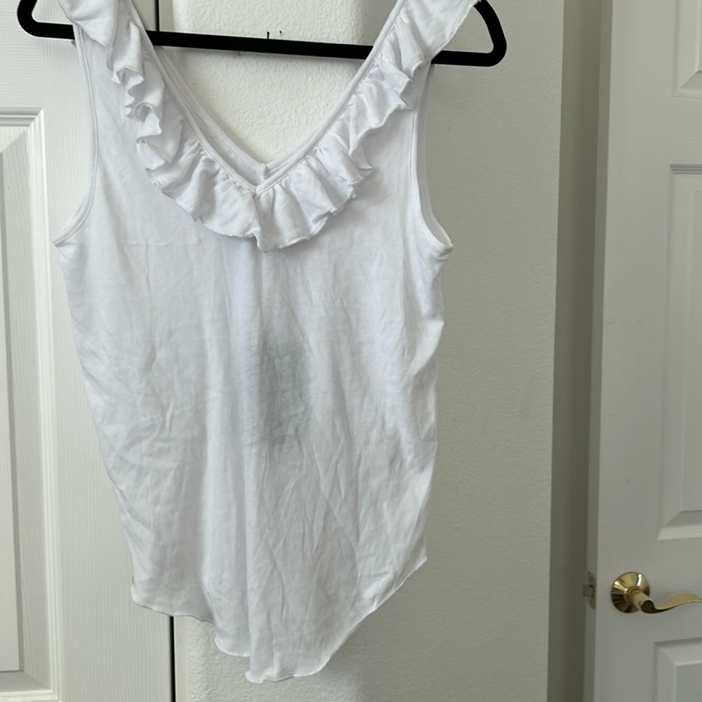NWT CHASER V-NECK Tank Top with ruffle trims